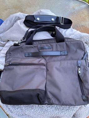 Tumi laptop bag- dark brown